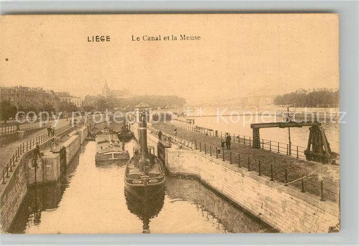 Liege Luettich Canal et la Meuse Bateaux