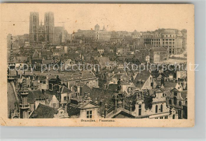 Bruxelles Bruessel Panorama de la ville Cathedrale
