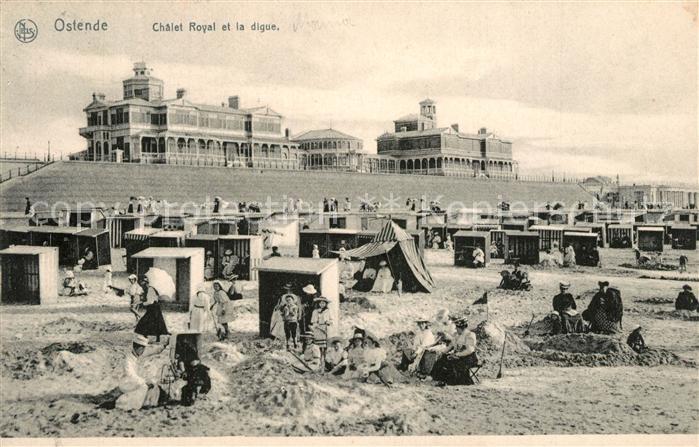 Ostende Oostende Chalet Royal et la digue