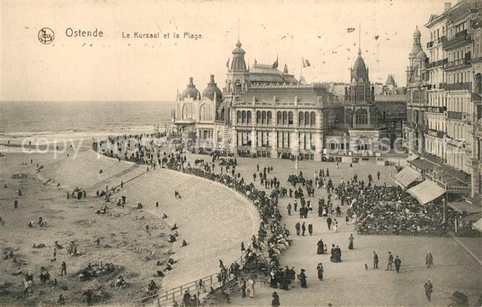 Ostende Oostende Le Kursaal et la Plage