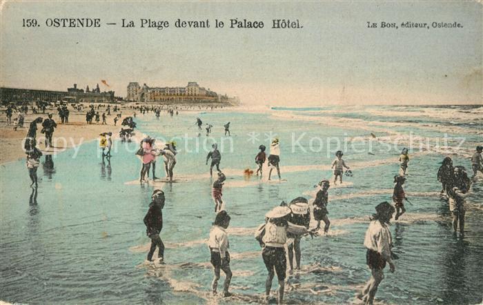 Ostende Oostende La Plage devant le Palace Hotel