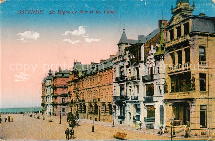 Ostende Oostende La Digue de Mer et les Villas