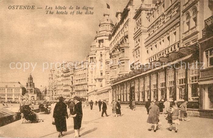 Ostende Oostende Les hotels de la digue