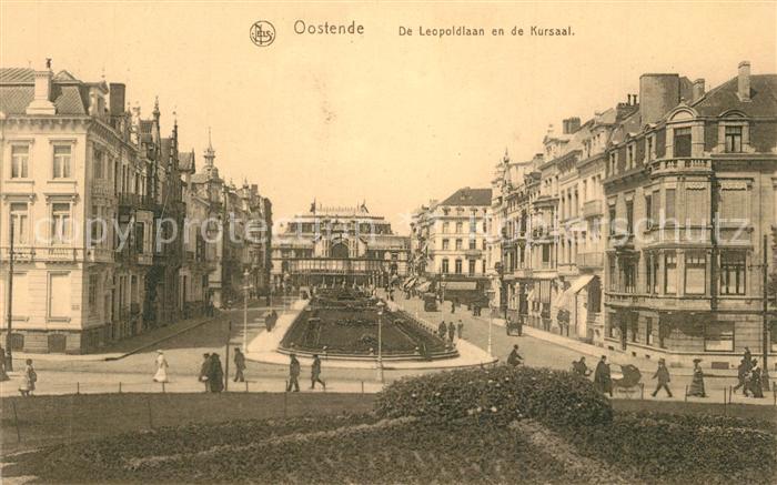Oostende Ostende Leopoldlaan en de Kursaal Avenue de Léopold