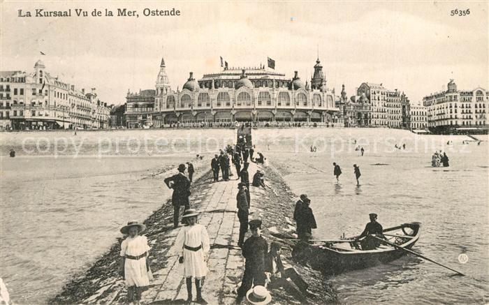 Ostende Oostende Le Kursaal vu de la mer