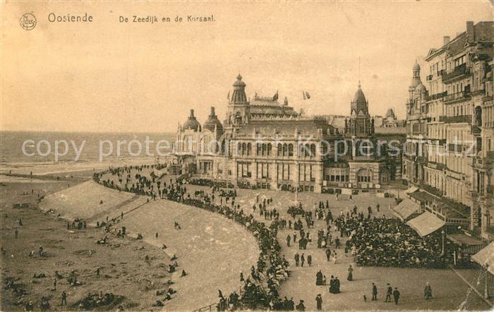 Ostende Oostende De Zeedijk en de Kursaal La Digue et le Kursaal Plage