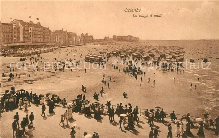 Ostende Oostende La Plage a midi Feldpost