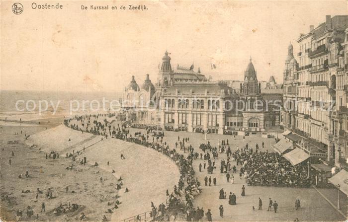 Oostende Ostende De Kursaal en de Zeedijk La Digue et la plage