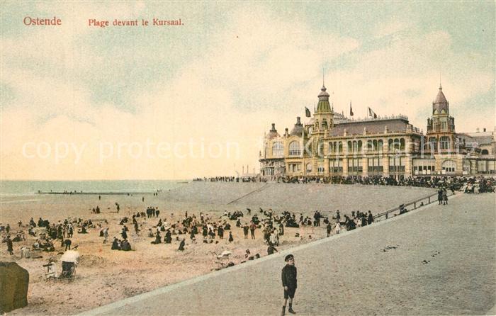 Ostende Oostende La Plage devant le Kursaal
