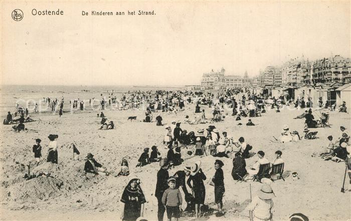 Oostende Ostende De Kinderen aan het Strand