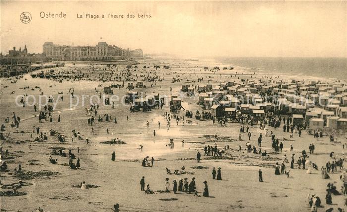 Ostende Oostende La Plage a l Heure des bains