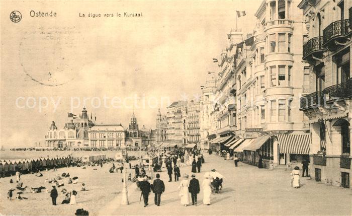 Ostende Oostende La Digue vers le Kursaal