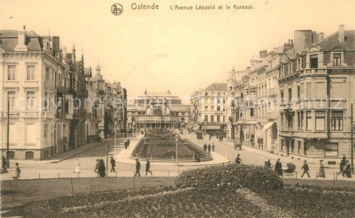 Ostende Oostende Avenue Léopold et le Kursaal