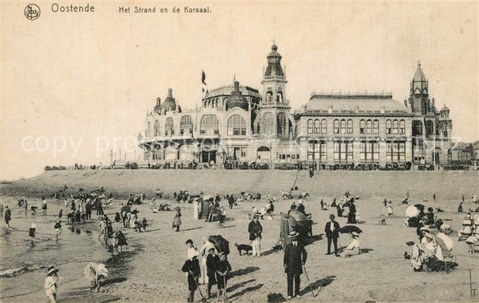 Oostende Ostende Het Strand en de Kursaal