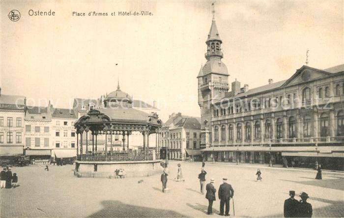 Ostende Oostende Place d Armes Hotel de Ville