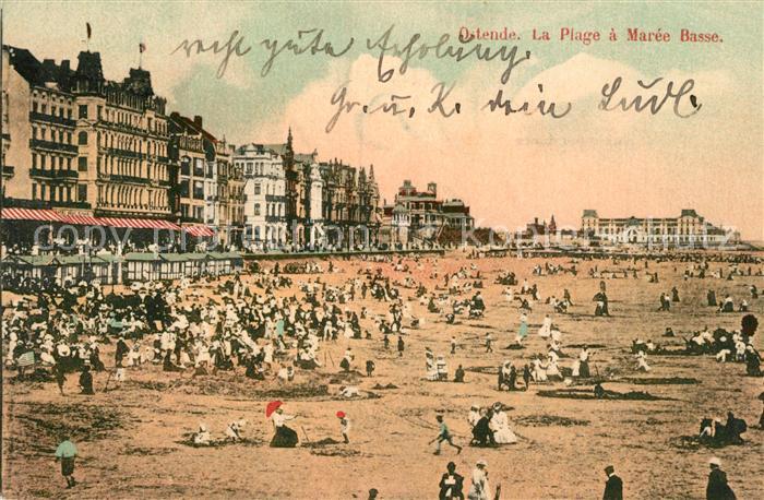 Ostende Oostende La Plage a marée basse