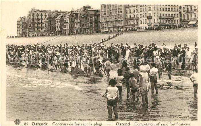 Ostende Oostende Concours de forts sur la plage