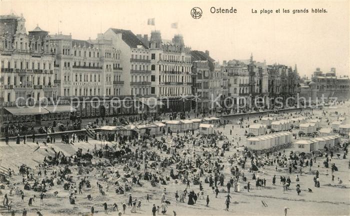 Ostende Oostende La plage et les grands hotels Serie Ostende No. 31