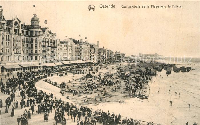 Ostende Oostende Vue Generale de la Plage vers le Palace