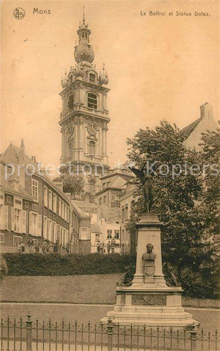 Mons Hainaut Le Beffroi et Statue Dolez