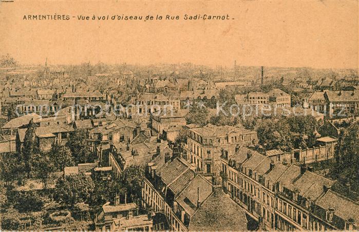 Armentieres Vue a vol d oiseau de la Rue Sadi Carnot