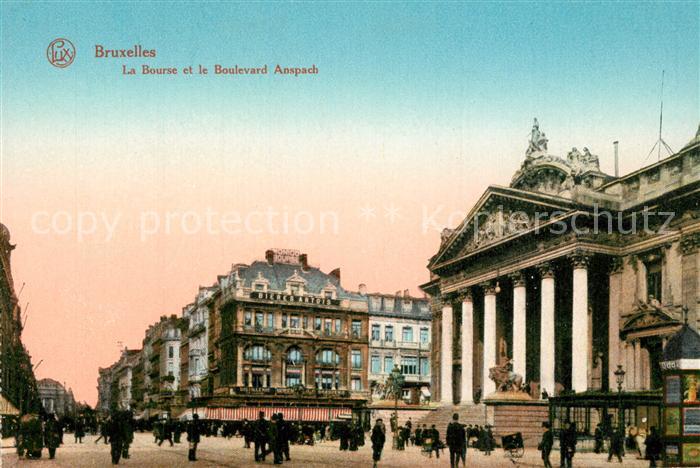 Bruxelles Bruessel La Bourse et le Boulevard Anspach