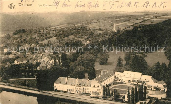 Waulsort Chateau Schloss Fliegeraufnahme