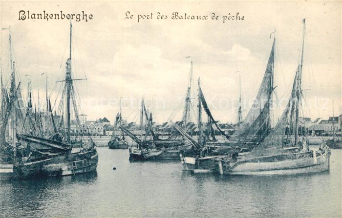 Blankenberghe Port des Bateaux de pêche Fischerhafen