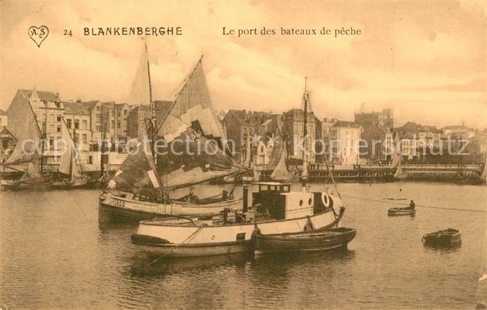 Blankenberghe Port des Bateaux de pêche Fischerhafen