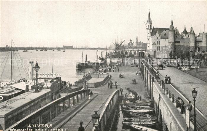 Anvers Antwerpen Débarcadère et le Steen