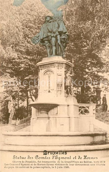 Bruxelles Bruessel Statue des Comtes d Egmont et de Hornes Monument