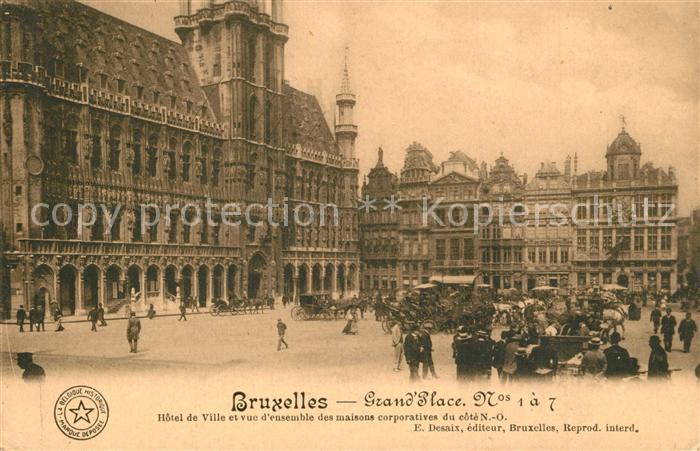 Bruxelles Bruessel Grand  Place Hotel de Ville Maisons Corporatives