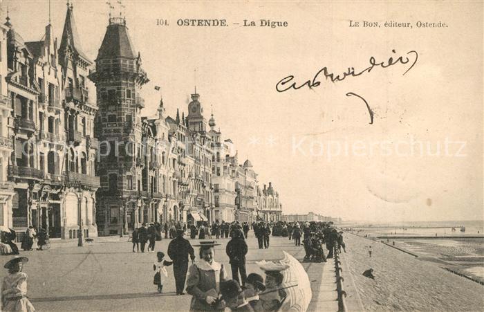 Ostende Oostende La Digue et la plage