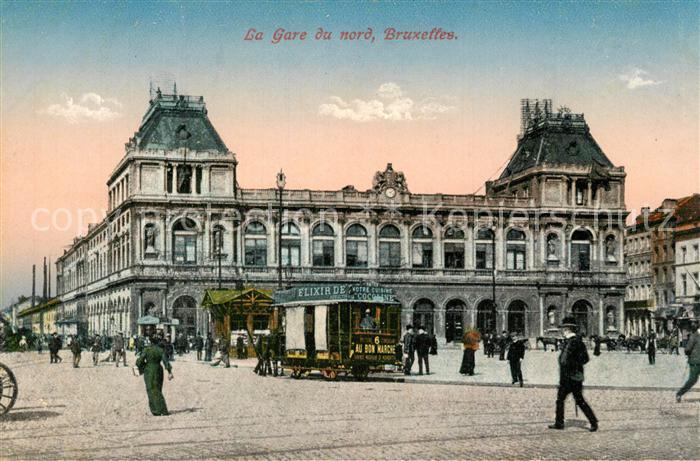 Bruxelles Bruessel La Gare du Nord Tram Bahnhof Strassenbahn