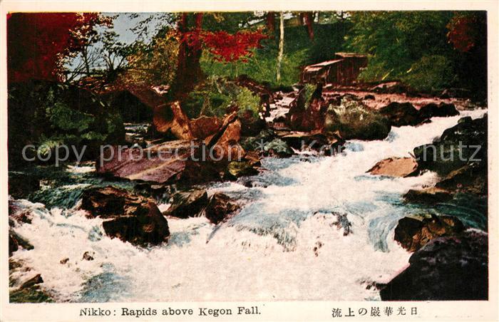 Nikko Rapids above Kegon Fall Stromschnellen Wasserfall