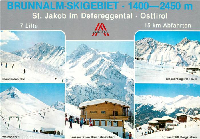 St Jakob Defereggen Standardabfahrt Mooseberglifte Weisspitzlift Jausenstation B