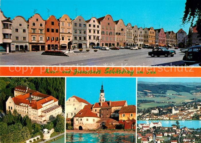 Schaerding Inn mit Silberzeile am Oberen Stadtplatz Kneippkuranstalt der Barmher