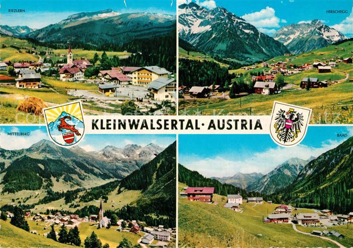Kleinwalsertal Vorarlberg mit Riezlern Hirschegg Mittelberg Baad