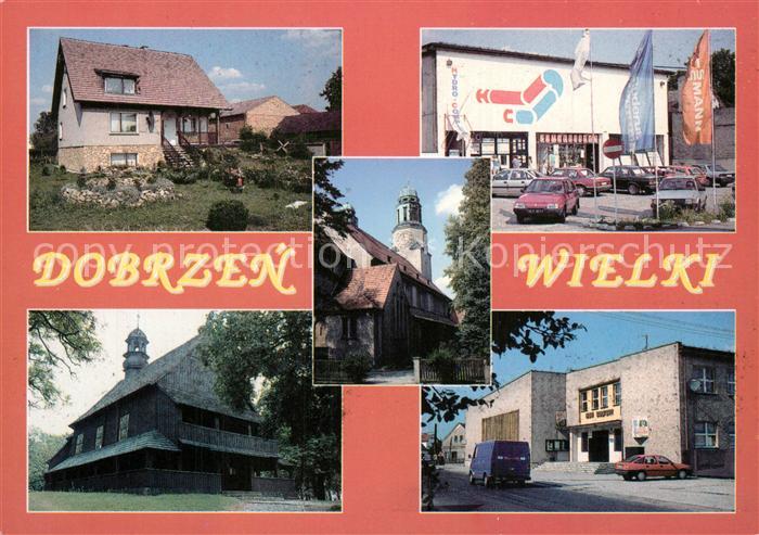 Wielkie Piekary Fragment wsi Centrum handlowe Kosciol sw Rocha Gminny Osrodek Ku
