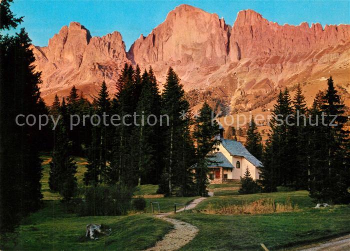 Dolomiten Alpenkapelle mit Rosengarten
