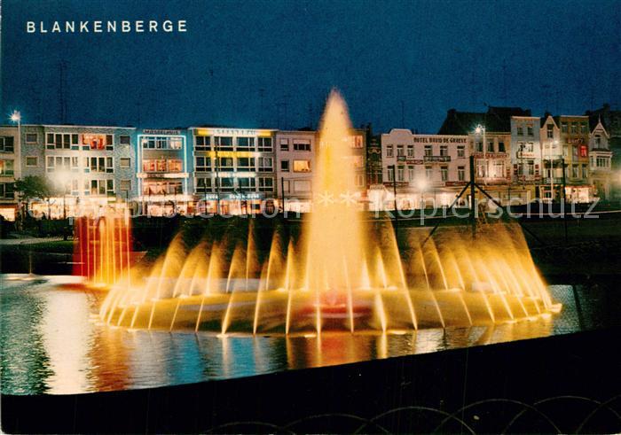 Blankenberge Fontein bij nacht