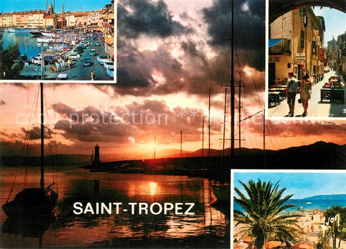 Saint Tropez Var Le Port Vieille Rue La Plage de Tahiti