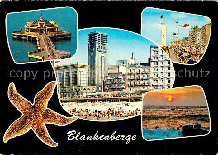 Blankenberge Seebruecke Strand Promenade Stimmungsbild