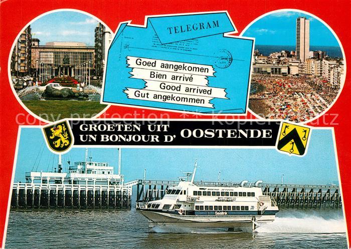 Oostende Ostende Teilansicht Strand Faehre