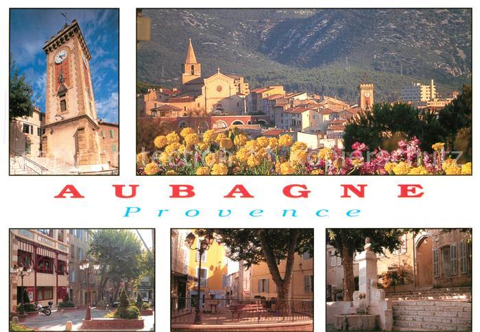 Aubagne Kirchturm Ortsmotive Brunnen