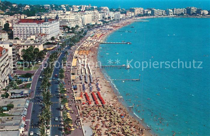 Cannes Alpes-Maritimes Vue aerienne de la Plage et la Nouvelle Croisette