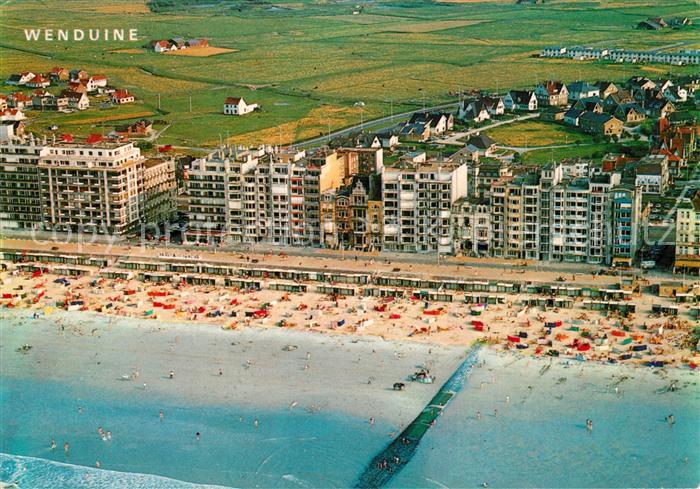 Wenduine Strand en Zeedijk Fliegeraufnahme