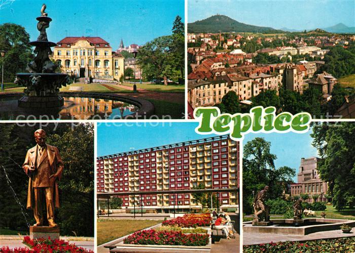 Teplice Kamenne lazne Ctvrf Doubravka Pomnik Kl Gottwalda Retenicich Budova Krus
