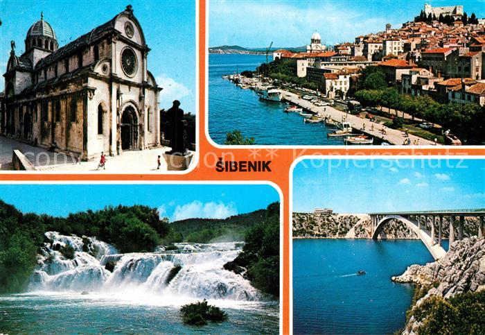 Sibenik Kirche Panorama Wasserfall Bruecke