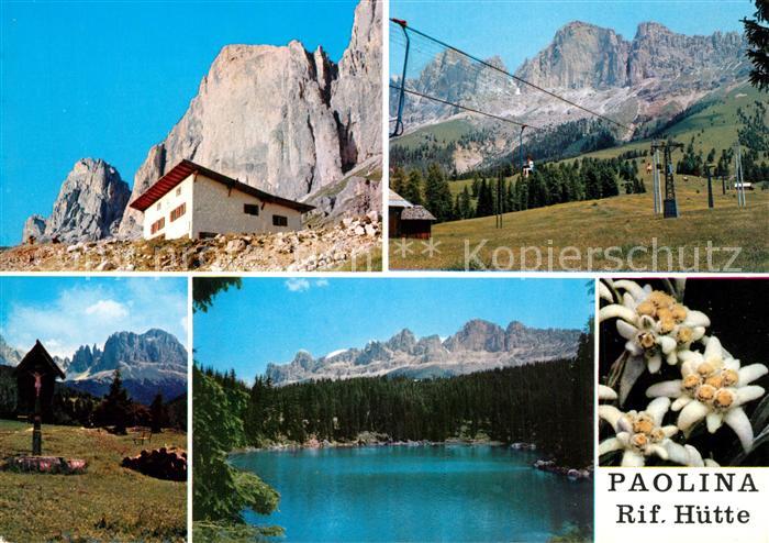 Karersee Suedtirol Rifugio Paolina Huette Rosengartengruppe